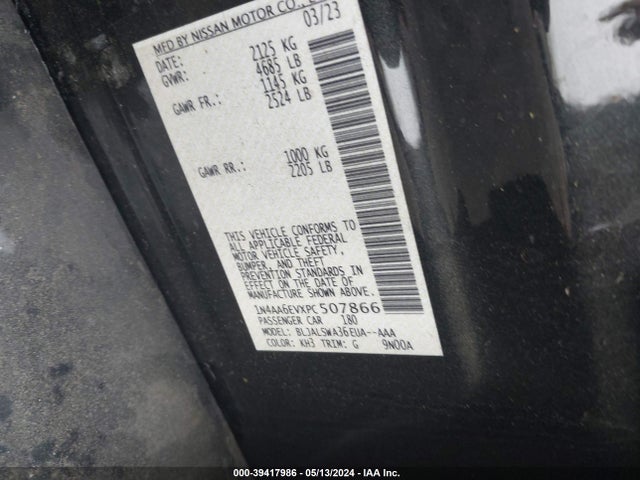 Nissan Maxima Sr Xtronic Cvt 2023 1N4AA6EVXPC507866 Image 9