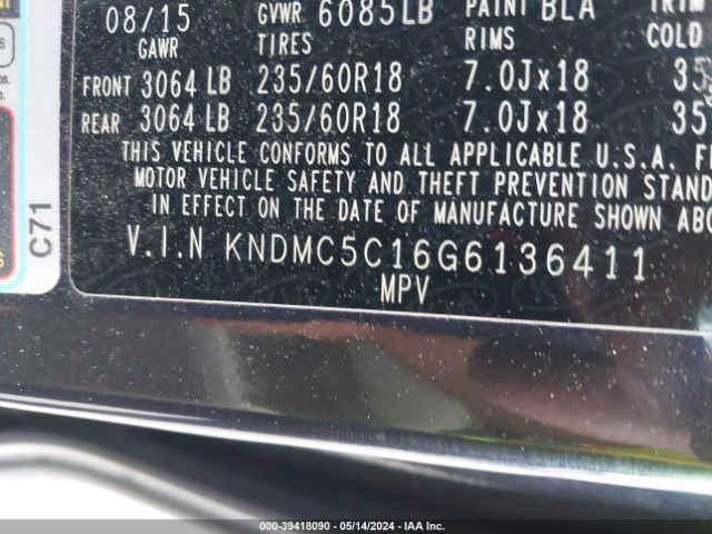 KNDMC5C16G6136411 KIA SEDONA EX