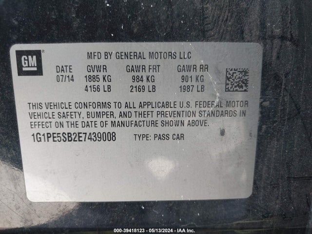Chevrolet Cruze 2lt Auto 2014 1G1PE5SB2E7439008 Image 9