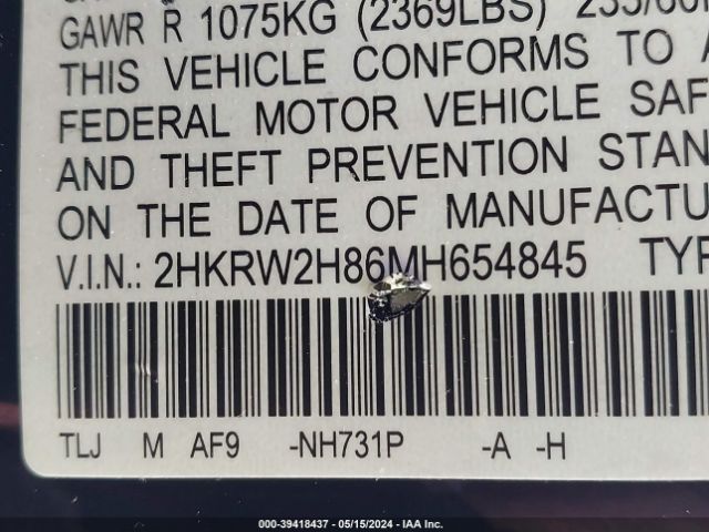 2HKRW2H86MH654845 Honda Cr-v Awd Ex-l
