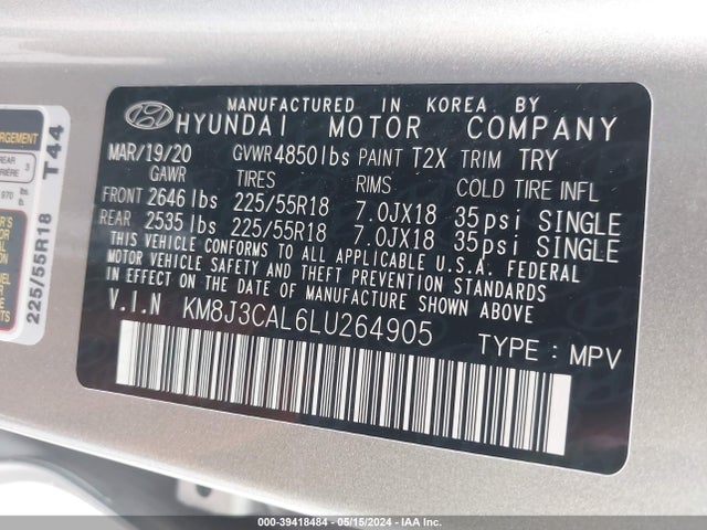 Hyundai Tucson Ultimate 2020 KM8J3CAL6LU264905 Image 9