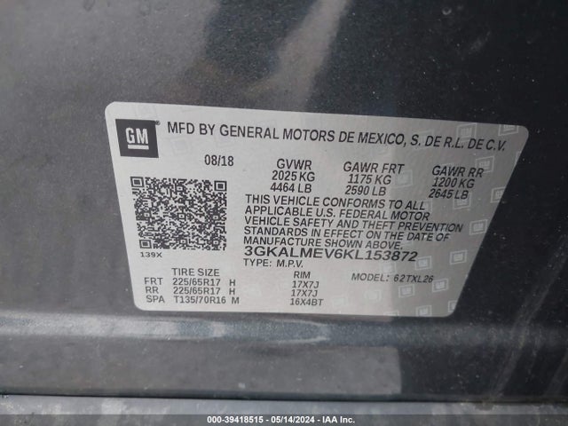 GMC Terrain Sle 2019 3GKALMEV6KL153872 Image 9