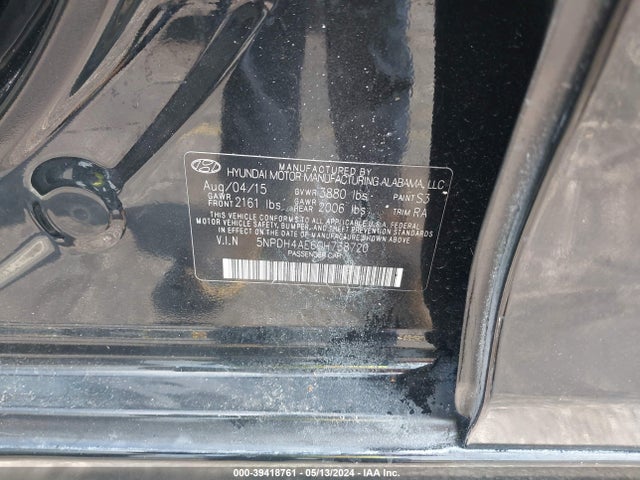 Hyundai ELANTRA SE 2016 5NPDH4AE6GH738720 Image 9