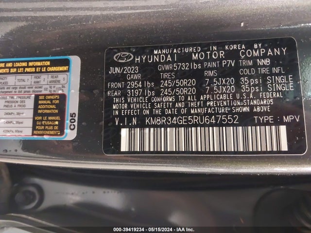 Hyundai Palisade Xrt 2024 KM8R34GE5RU647552 Image 9