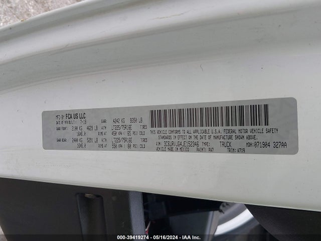 3C6URVJG4JE152346 RAM Promaster 3500 Cargo Van High Roof 159 Wb Ext