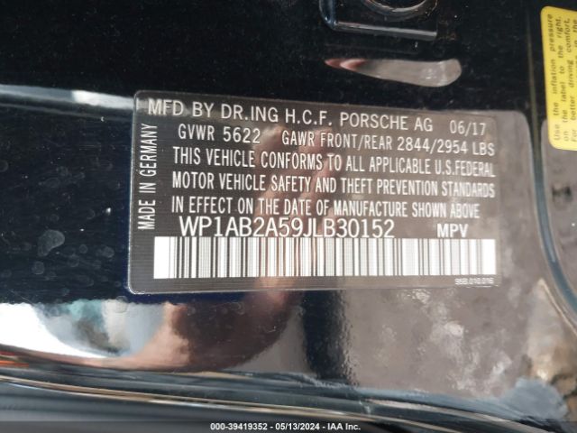 WP1AB2A59JLB30152 Porsche MACAN S