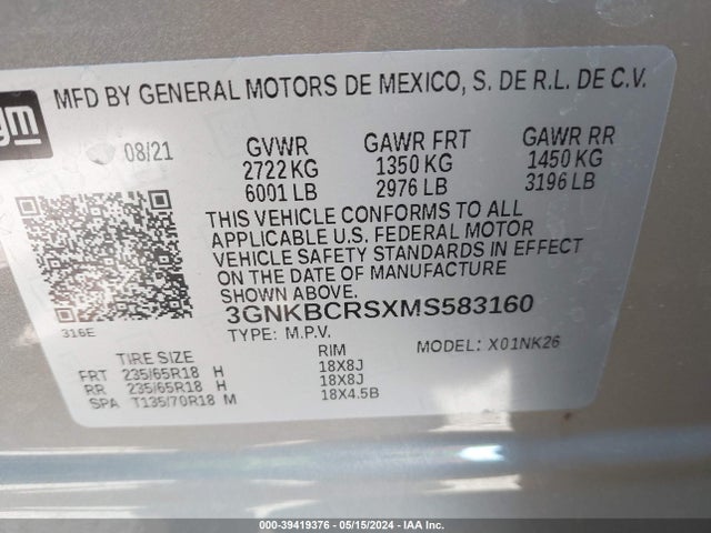 Chevrolet Blazer Fwd 2lt 2021 3GNKBCRSXMS583160 Image 9