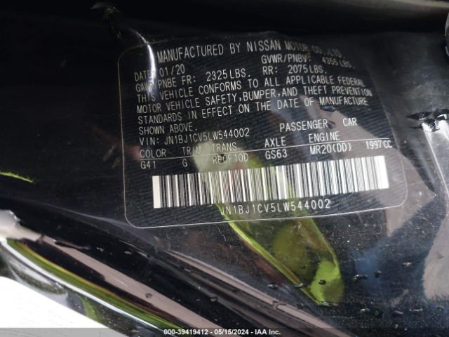 JN1BJ1CV5LW544002 Nissan Rogue Sport Sv Fwd Xtronic Cvt