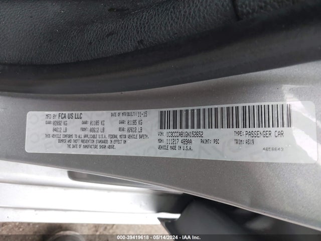 1C3CCCAB1GN152652 Chrysler 200 Limited