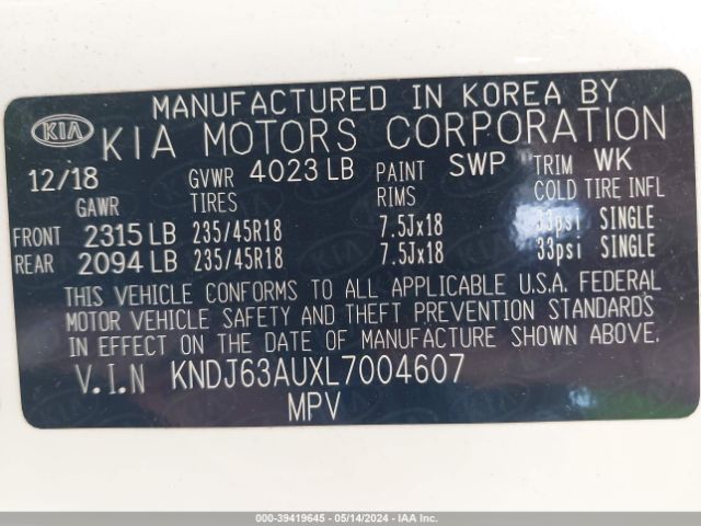 KNDJ63AUXL7004607 KIA Soul Gt-line