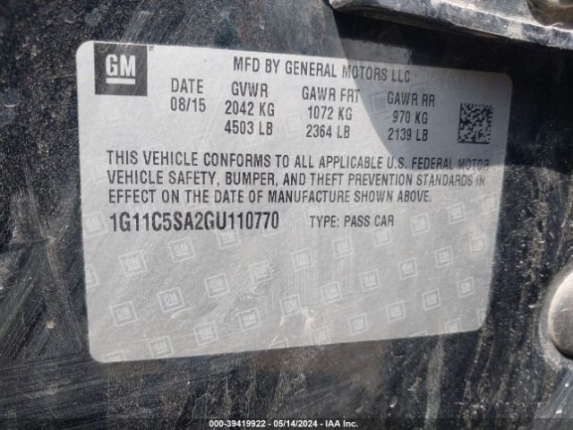 1G11C5SA2GU110770 Chevrolet Malibu Limited Lt