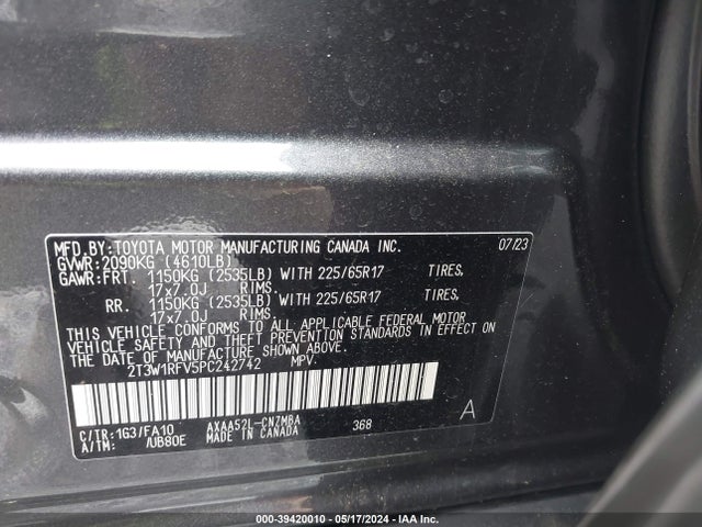 Toyota Rav4 Xle 2023 2T3W1RFV5PC242742 Image 9