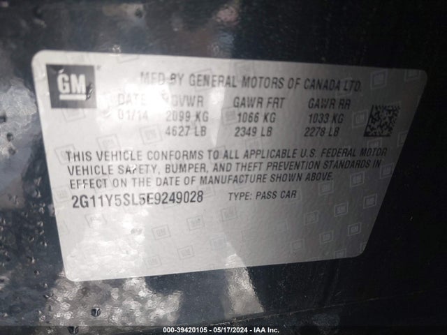 Chevrolet Impala 1ls 2014 2G11Y5SL5E9249028 Image 9