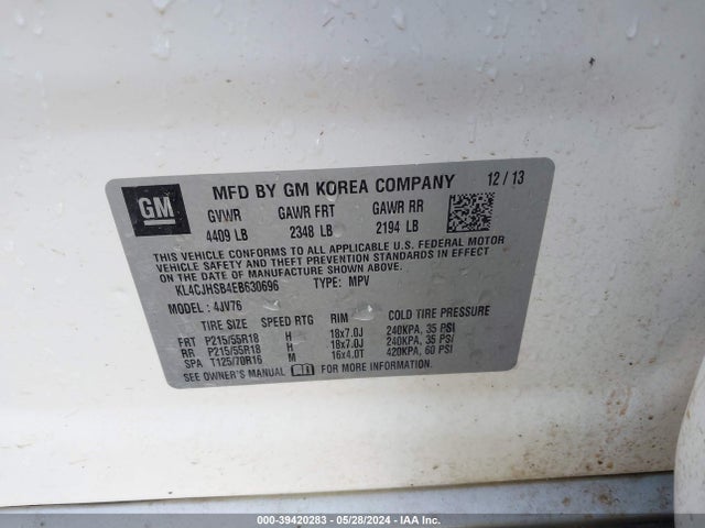 KL4CJHSB4EB630696 Buick Encore Premium