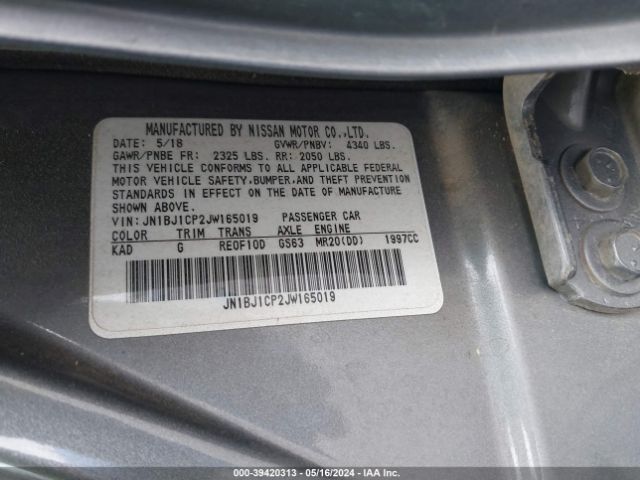 JN1BJ1CP2JW165019 Nissan Rogue Sport Sv