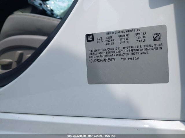 Chevrolet Impala 2lt 2015 1G1125S34FU139173 Image 9