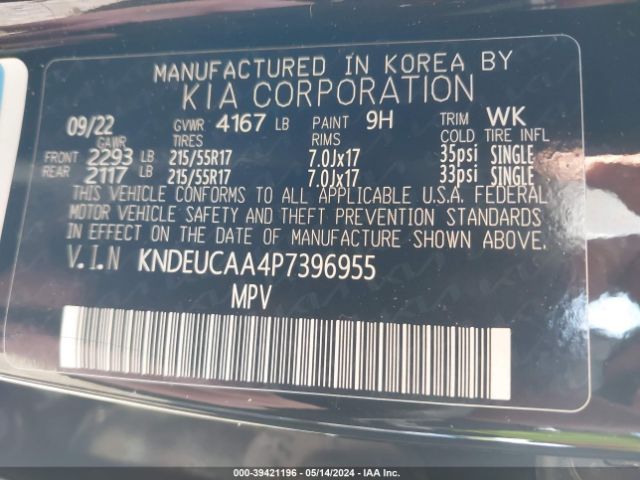KNDEUCAA4P7396955 KIA SELTOS S