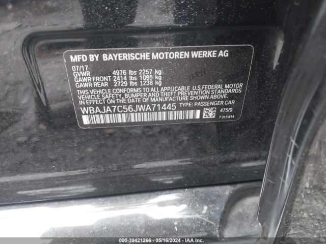 WBAJA7C56JWA71445 BMW 530i Xdrive