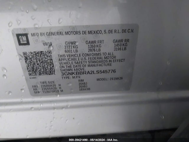 Chevrolet Blazer Fwd 1lt 2020 3GNKBBRA2LS545776 Image 9