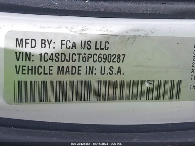 1C4SDJCT6PC690287 Dodge Durango R/t Plus Awd