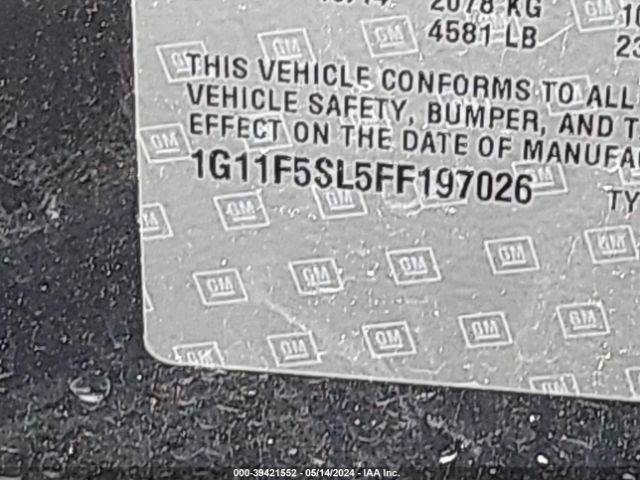 1G11F5SL5FF197026 Chevrolet Malibu 1lz