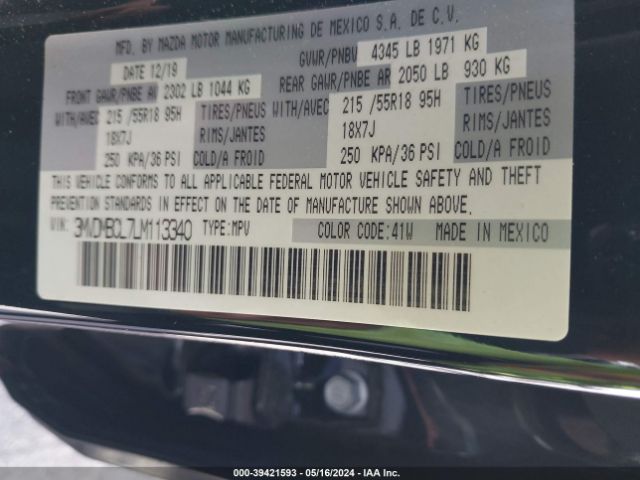 3MVDMBCL7LM113340 Mazda Cx-30 Select Package