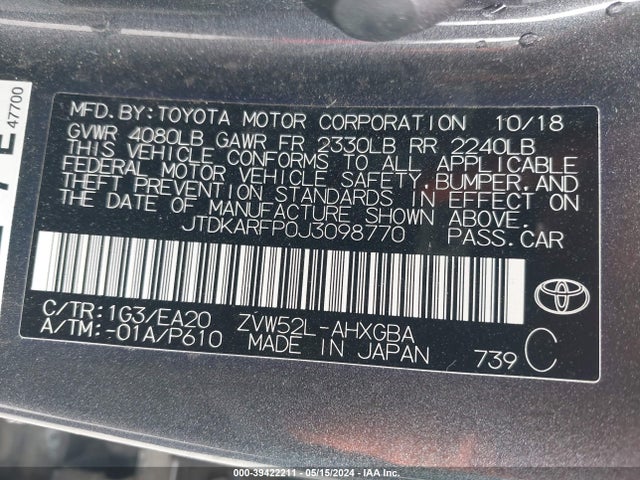 Toyota Prius Prime Premium 2018 JTDKARFP0J3098770 Image 9