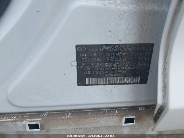 Hyundai SONATA SE 2019 5NPE24AF5KH729465 Image 9