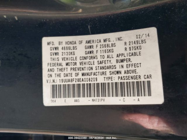 19UUA8F28EA008209 Acura Tl 3.5