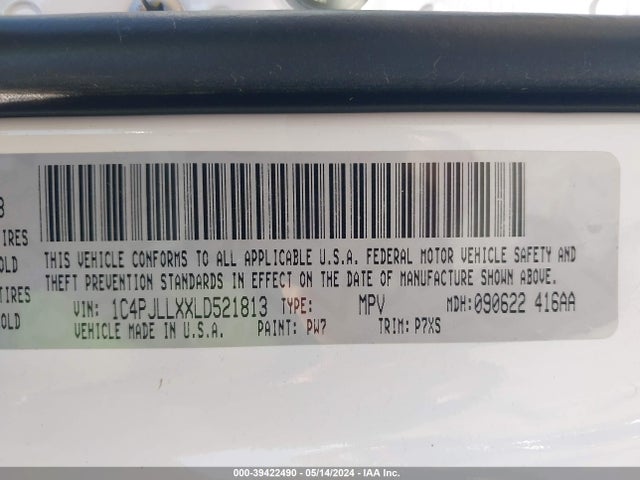 1C4PJLLXXLD521813 Jeep Cherokee Latitude Plus Fwd