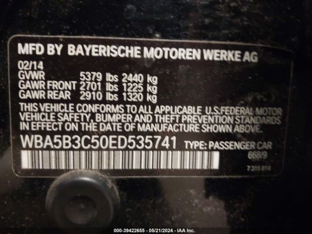 WBA5B3C50ED535741 BMW 535i Xdrive