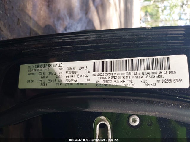 RAM 1500 Big Horn 2014 1C6RR7GT1ES171686 Image 9