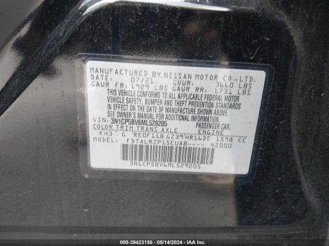 Nissan Kicks S Xtronic Cvt 2021 3N1CP5BV6ML529205 Image 9