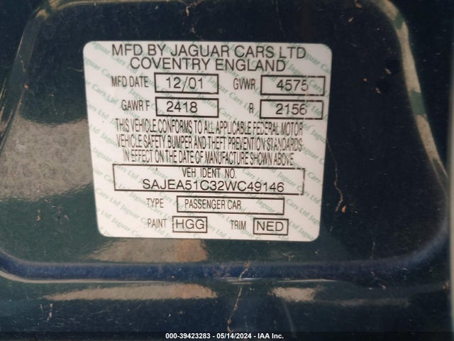 2002 JAGUAR X-TYPE SAJEA51C32WC49146 Photo 8