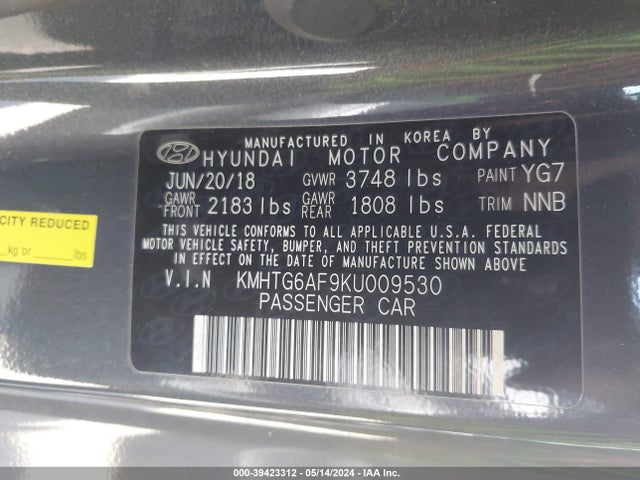 Hyundai Veloster 2.0 2019 KMHTG6AF9KU009530 Image 9