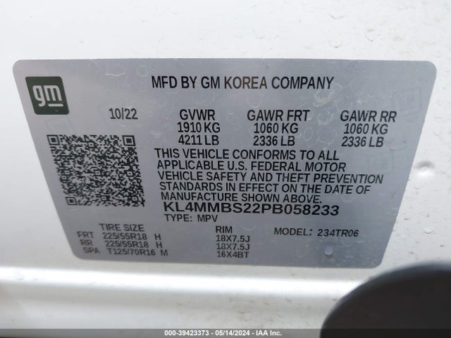 KL4MMBS22PB058233 Buick Encore Gx Preferred Fwd
