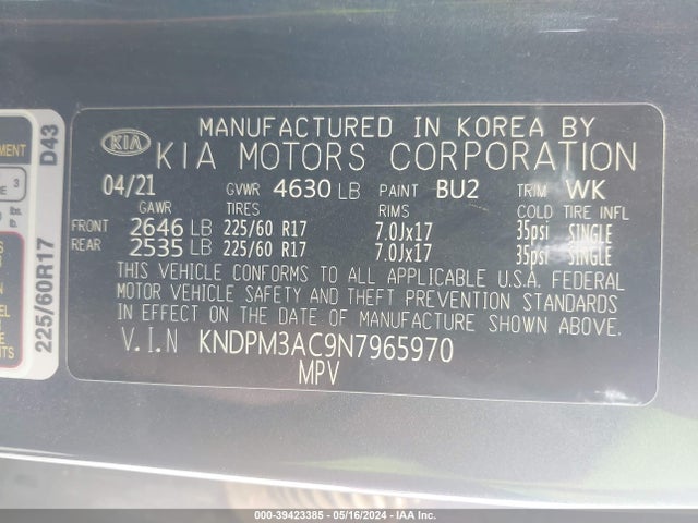 KIA Sportage Lx 2022 KNDPM3AC9N7965970 Image 9