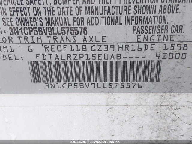 Nissan Kicks S Xtronic Cvt 2020 3N1CP5BV9LL575576 Image 9
