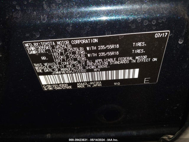 Toyota RAV4 SE 2017 JTMNFREV0HJ722300 Image 9