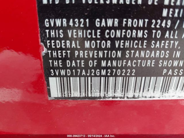 3VWD17AJ2GM270222 Volkswagen Jetta 1.8t Sport