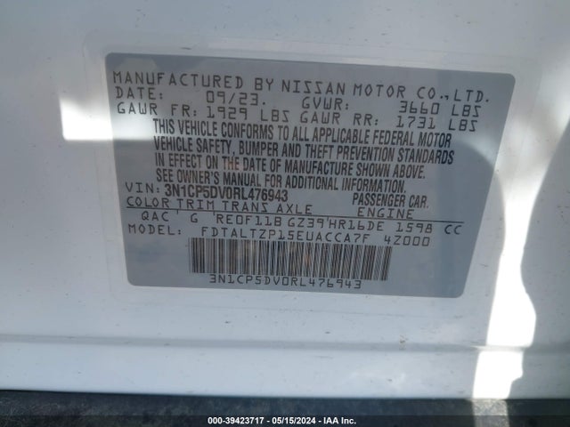 Nissan Kicks Sr Xtronic Cvt 2024 3N1CP5DV0RL476943 Image 9