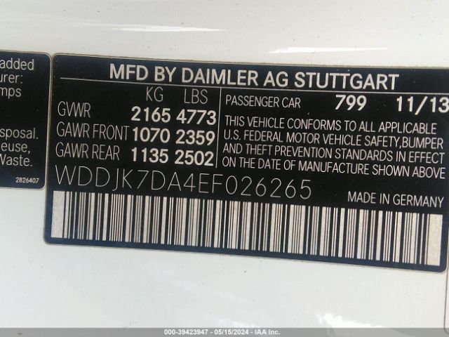 WDDJK7DA4EF026265 Mercedes-Benz SL 550