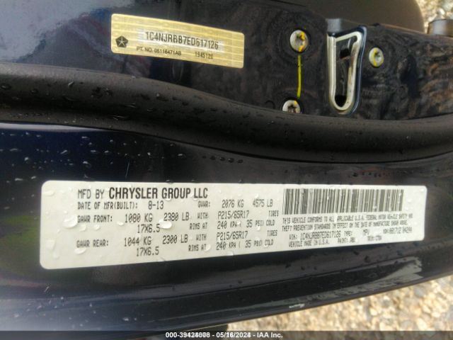 1C4NJRBB7ED617126 Jeep Patriot Sport
