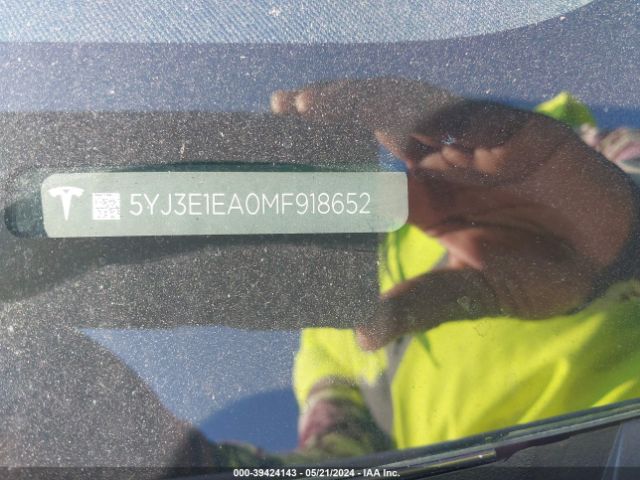5YJ3E1EA0MF918652 Tesla Model 3 Standard Range Plus Rear-wheel Drive