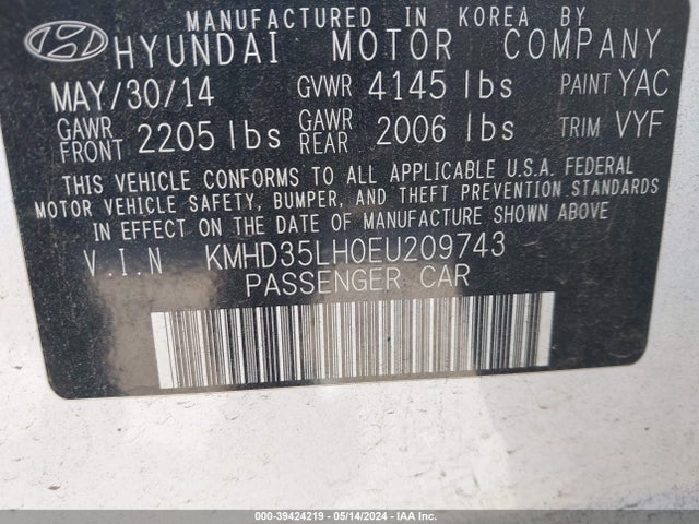 Hyundai ELANTRA GT 2014 KMHD35LH0EU209743 Image 9