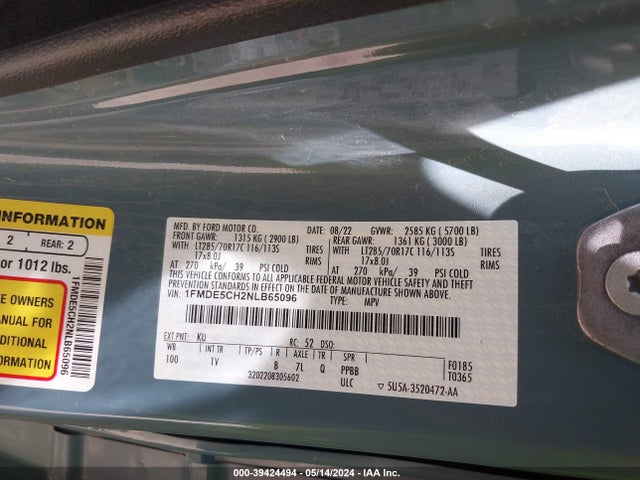 Ford Bronco Badlands 2022 1FMDE5CH2NLB65096 Image 9