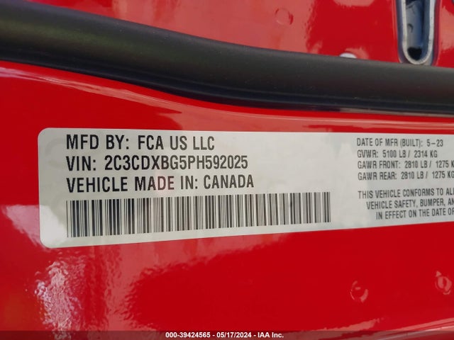 Dodge Charger Sxt 2023 2C3CDXBG5PH592025 Image 9