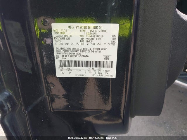 Ford F-150 Stx 2014 1FTFX1CF9EKG29876 Image 9