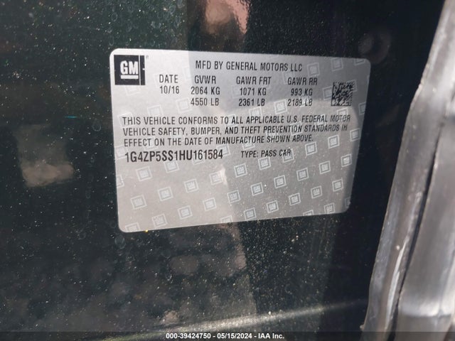 1G4ZP5SS1HU161584 Buick Lacrosse Essence