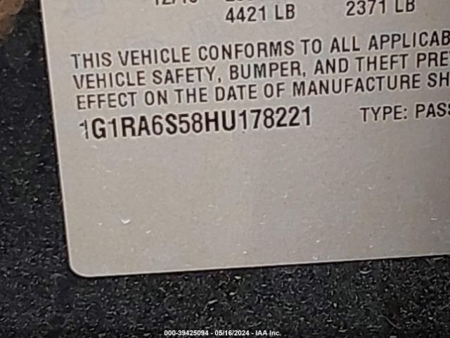 1G1RA6S58HU178221 Chevrolet VOLT LT